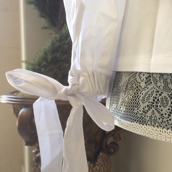 NWT $149 7 For All Mankind Off-Shoulder Tie Top - Picture 6 of 8